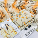 Khaadi Brand  3 Piece Digital Printed Lawn Unstitched Suit