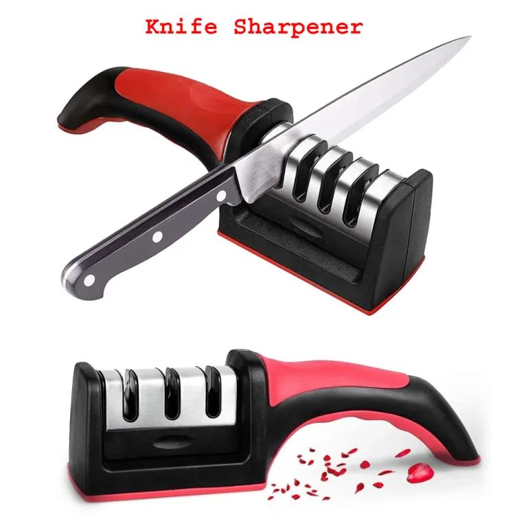 Household Knife Sharpener Kitchen Multi Functional Three Section