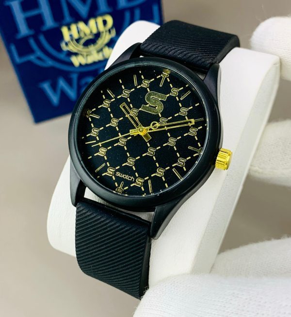 Swatch Men High Quality Watch With Attractive Look Rubber Strap